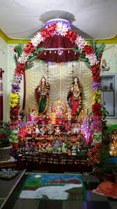 Pin By Aditi Sagdeo On Devi Ganpati Decoration At Home Decoration For Ganpati Gauri Decoration