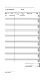 Diese tabelle ist zweispaltig aufgebaut. Excel Kassenbuch Vorlage Kostenlos Herunterladen