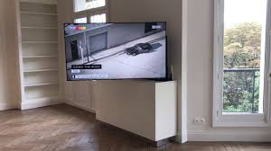 Meuble Sb Concept Ecran 65 Pouces Double Mecanisme Avec Rotation Youtube
