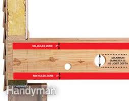 how to drill through floor joists