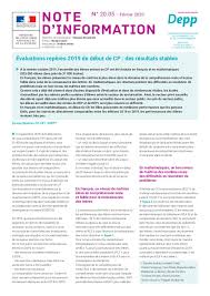 Evaluations Reperes 2019 De Debut De Cp Des Resultats Stables Equipe Reperes Cp Ce1 Detail Vous trouverez donc ici de tout , tout , tout de la gs au cm2 ! depp ministere de l education nationale