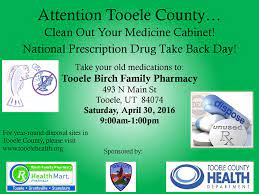 Birch family pharmacy, located in tooele, ut, distributes medicines and drug compounds for customers with a prescription. National Prescription Drug Take Back Day 2016 Tooele City