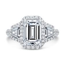 Maybe you would like to learn more about one of these? 2 2 Ct Emerald Cut Natural Diamond Emerald Halo 3 Stone Trapezoid 2 Row Pave Diamond Ring Gia Certified