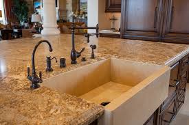 stone farmhouse island sink