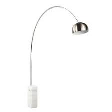 Fine Mod Imports Arco Arch Style Lamp With Large Cube Marble Base Arch Lamp Arc Floor Lamps Lamp
