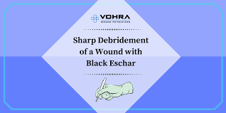 An eschar is a lesion that occurs at the site of a tick or mite bite. Wound With Black Eschar Vohra Wound Physicians