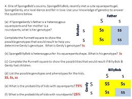 What is the 17 best images of genetics challenge answer key worksheet. Spongebob Genetics 1 2 To Be Used With Ppt Video Online Download