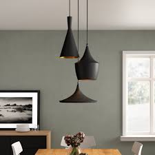 With subtle variations in color these tiles are awesome! Brayden Studio Carson 3 Light Cluster Cone Pendant Reviews Wayfair Co Uk