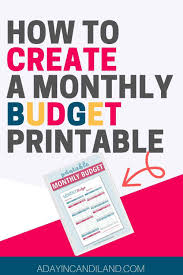 And a free blank budget worksheet printable is a great way to start that organization. How To Create A Monthly Budget Worksheet Free Printable