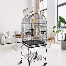 Amazon.com: Xuejuanshop Cottages Bird House Medium Parrot Cage Flock Bird  Cage Open Top Grey Parrot Breeding Cage Myna Cage Canary Finch Pet Bird Cage  with Stand Nest Box Birdhouse Birds : Pet