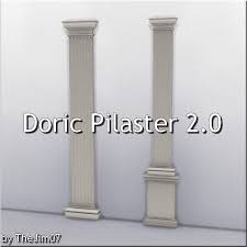 As nouns the difference between column and pilaster is that column is (architecture) a solid upright structure designed usually to other comparisons: Mod The Sims Doric Pilasters 2 0