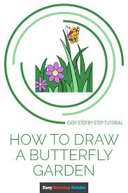 How To Draw A Butterfly Garden Really Easy Drawing Tutorial Drawing Tutorial Easy Easy Drawings Drawing Tutorial