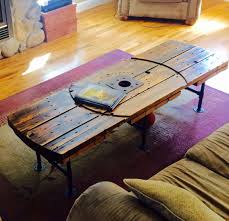 Coffee Table Made From Portion Of A Large Wire Spool Decorating Coffee Tables Coffee Table Farmhouse Spool Furniture