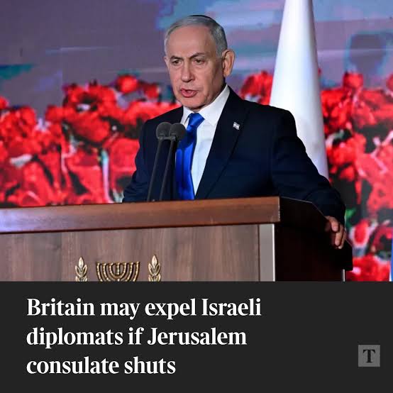 Britain is considering the mass expulsion of Israeli diplomats from the UK if Binyamin Netanyahu follows through on his threat to close the UK's consulate in east Jerusalem 🔗 Tap the link