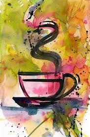 Coffee Dreams No 6 Original Abstract Watercolor Art Ooak Painting By Kathy Morton Stanion Eb Coffee Watercolor Abstract Watercolor Art Coffee Art Painting
