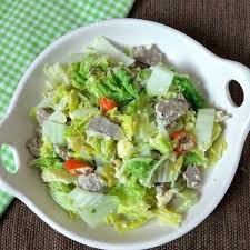 Sayuran ini saya iris tipis juga. Resepi Sayur Sawi Putih