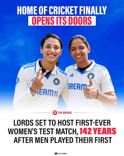 The Home of Cricket Welcomes Its First Women's Test For the first time in its 142-year Test history, Lord's will host a Women's Test as England and India take centre stage from