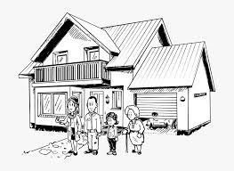 Shop thousands of canvas and framed wall art. Drawing Family House Family Outside The House Drawing Hd Png Download Kindpng