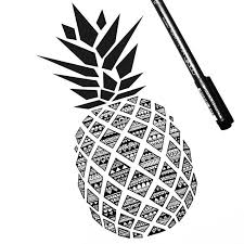 Pineapple Mandala Zentangle Zendoodle Zenart Doodle Tattoo Mandalamaze Patterns Henna Mehndi Mandalaart Ananaszeichnung Edding Kunst Ananas Kunst