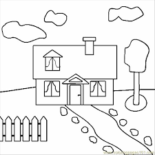If our house coloring pages don't help ease your kids into moving, though, you might have to distract them! Get This House Coloring Pages Free Plain And Simple House Drawing