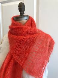 Large knitted scarves or scarves that could double as a blanket. Gossamer Mohair Scarf Pattern Fiber Vine