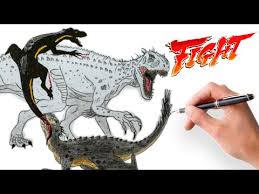 Heb je ook wat glitters om je kleurplaat mee te versieren? Indoraptor Vs Scorpius Rex Grafika Moim Zyciem