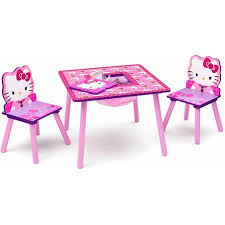 Hello Kitty Toddler Table And Chair Set With Storage Walmart Com Toddler Table And Chairs Toddler Table Table And Chair Sets