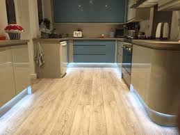 Kitchen kickboard or kitchen kick plate is a fascia that perfectly fits over the recess at the bottom of a base cabinet, which is installed on the floor. Cool White Plinth Kickboard Lighting Using Our Customisable Tradestrip120 Led Strip Lighting Led Strip Lighting Kickboard Strip Lighting