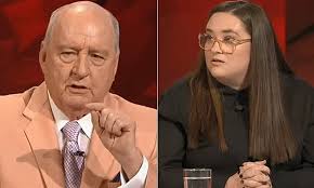 Alan Jones shuts down female panellist during fiery Q&A debate about  climate change