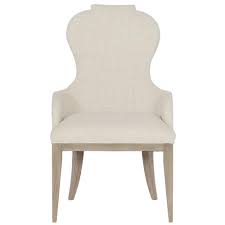 Modern and contemporary dining chairs with a large collection of luxury dining chairs, bloomingdales has you covered with the latest designs in modern and contemporary styles. Sarabeth Modern French Beige Upholstered Sandstone Brown Wood Rounded Back Dining Arm Chair Kathy Kuo Home