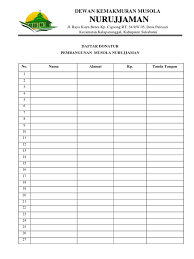 Contoh formulir pendaftaran lomba cerpen. Daftar Donatur