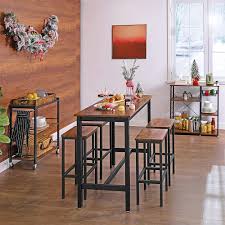 Gather everyone around the table for a family dinner with our kitchen furniture, or entertain in style. Breakfast Bar Dining Table With 2 Bar Stools Kitchen Counter With Bar Chairs Industrial For Kitchen Living Room Party Room China Coffee Bar Bar Table Made In China Com