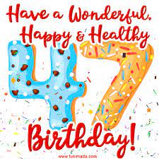 Happy 47th Birthday Animated Gifs Download On Funimada Com