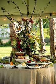 Hosting your rehearsal dinner at a restaurant? Top 10 Creative Tablescapes Buffet Table Decor Party Buffet Table Outdoor Buffet