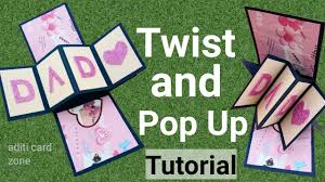 This idea can be made for birthday but also other occasions such as mothers day, valentines day, etc. How To Make Twist And Pop Up Card Handmade Birthday Card Tutorial Father S Day Gift Idea Birthday Card Pop Up Pop Up Greeting Cards Handmade Birthday Cards