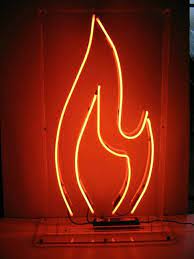 Our 2019 creative trends report identified a surge in bright hue designs, from the glowing neon lights of yesterday's tomorrow to the dynamic rainbow spectrum in our prism trend. Neon Fire Flames Red Orange Aesthetic Neon Lighting Neon Signs