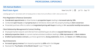 real estate resume: 2020 guide with