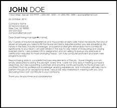 Your cover letter is like a handshake it s how you present yourself to companies when you make an application for a job. Free Insurance Claims Adjuster Cover Letter Templates Resume Now