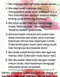 Maybe you would like to learn more about one of these? Jangan Biarkan Isteri Anda Berperangai Begini