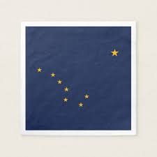 Patriotic Paper Napkins With Flag Of Alaska Usa Zazzle Com Alaska Flag Personalized Flag Flag