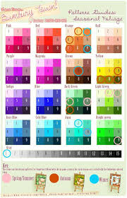 Season Color Guide Animal Crossing Animal Crossing 3ds Animal Crossing Qr