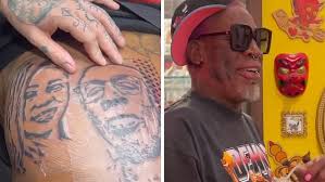 Dennis Rodman is tattooed with image of girlfriend Yella Yella's face
