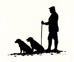 Man with two dogs | Silhouette Artist - Portrait Cuttings - UK