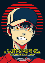 Eijun Sawamura Quotes Text' Poster by Viability Creative | Displate