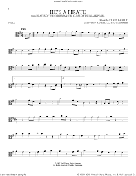 He's a pirate (from pirates of the caribbean: Badelt He S A Pirate From Pirates Of The Caribbean The Curse Of The Black Pearl Sheet Music For Viola Solo