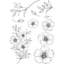 Flowers Transparent Clear Stamps For Diy Scrapbooking Card Making Kids Christmas Fun Decoration Supplie In 2020 Mothers Day Drawings Flower Sketches Flower Art Drawing