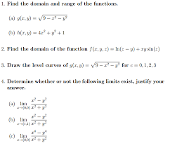 Domain of a fractional function is all the real. Find The Domain And Range Of The Functions G X Y Chegg Com