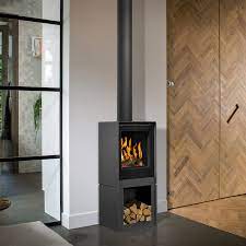 Thermomate electric fireplace stove, 23 inches portable freestanding fireplace with remote controller, realistic flame and logs vintage design for home and office, csa approved safety. Contemporary Gas Stoves Ivett Reed
