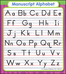 manuscript alphabet study buddy sticker