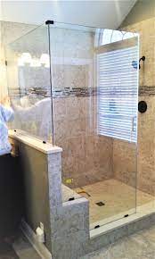 Doorless Shower Walk In Shower Small Bathroom Corner Shower